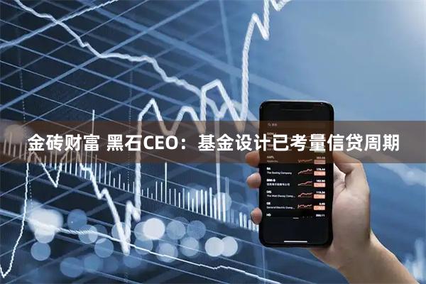 金砖财富 黑石CEO：基金设计已考量信贷周期